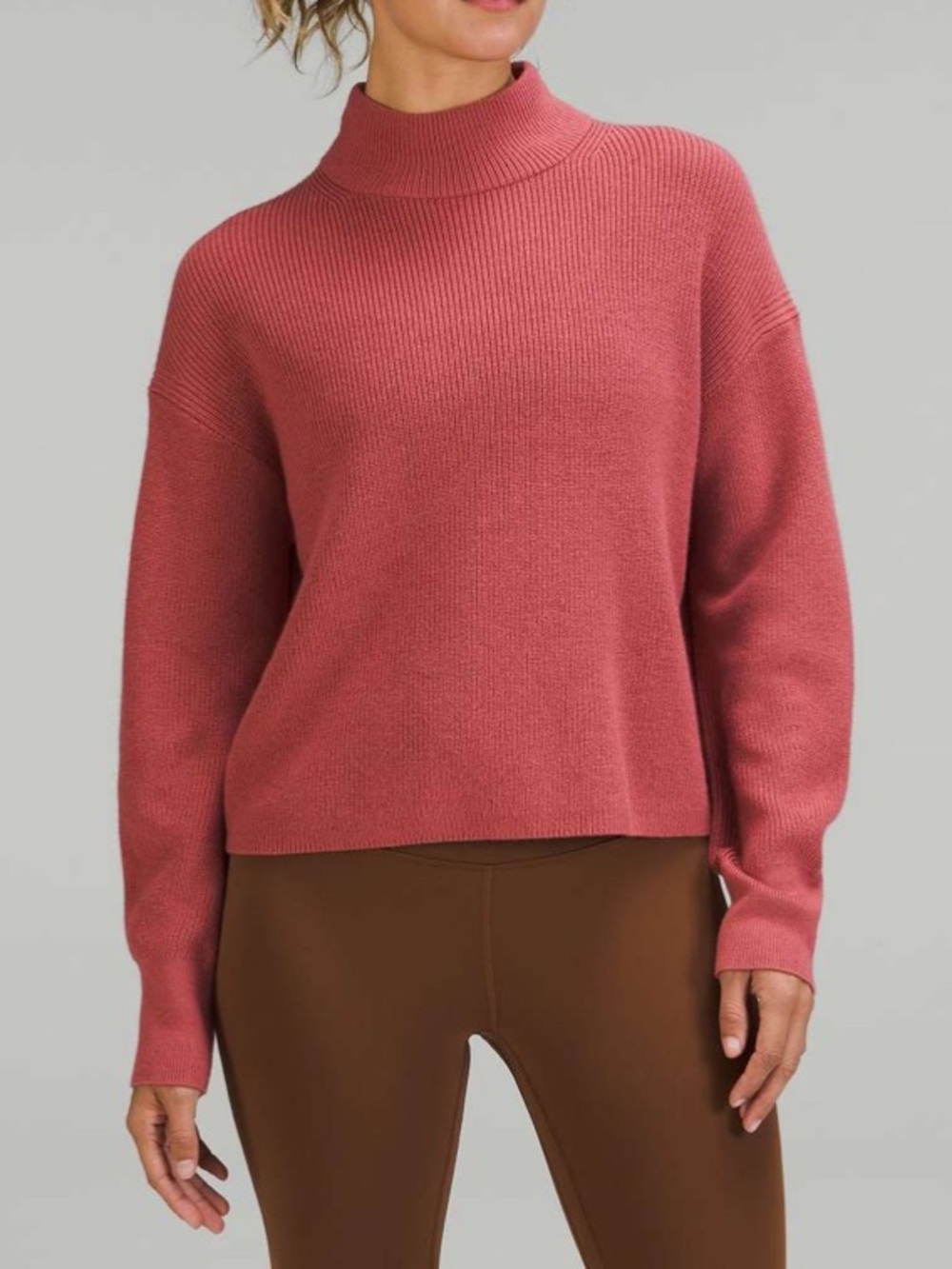 lululemon Merino Wool Blend Oversized Sweater Briar Rose Size 12